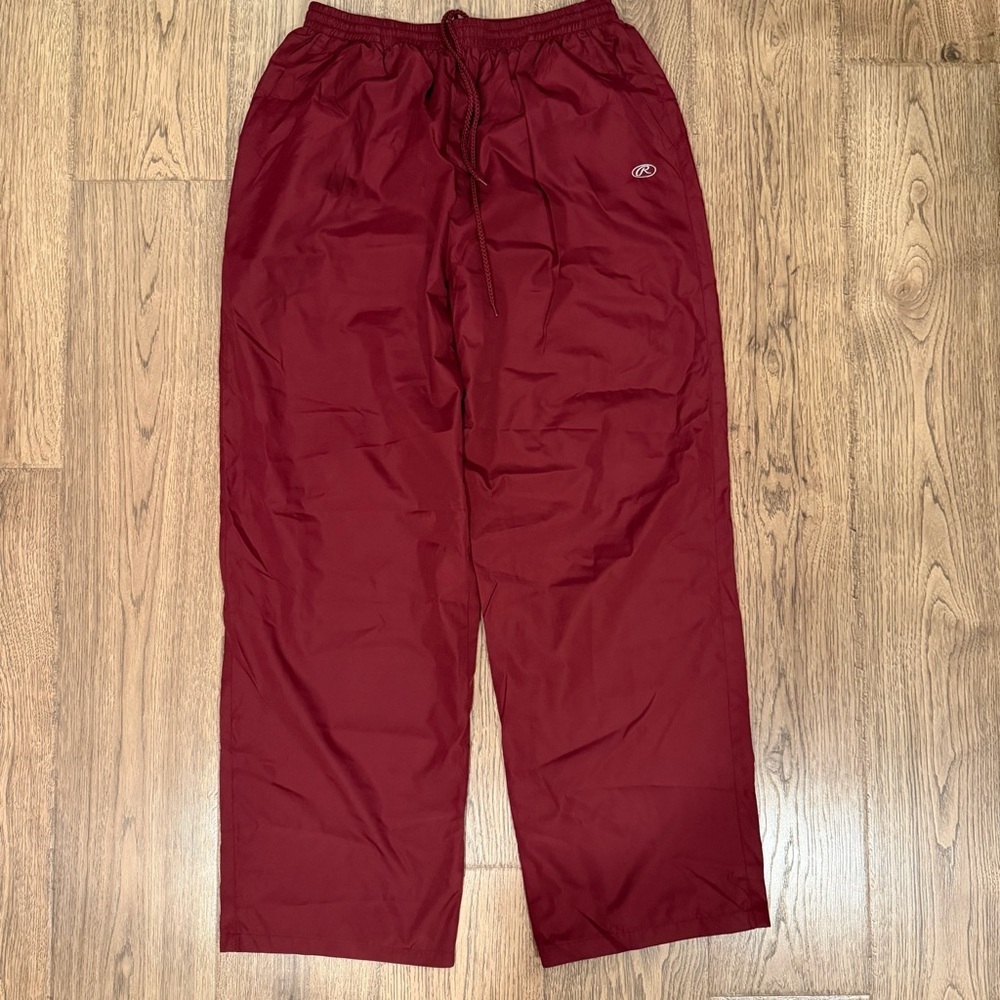 Mens Vintage Rawlings Nylon Track Pant Straight Leg XL EUC